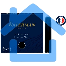 Картридж Waterman International 52011 (CWS0110940) Intense черный чернила, для ручек перьевых (6шт)