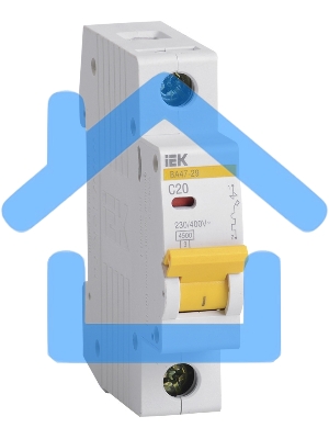 Выключатель автоматический модульный 1п C 20А 4.5кА ВА47-29 ИЭК MVA20-1-020-C