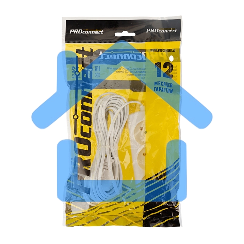 Удлинитель PROconnect STANDARD 3 гнезда, 7 м, 2х0.75 мм², б/з, белый