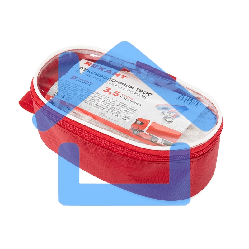 Трос буксировочный Rexant 3.5 т, 5 м, с двумя крюками, в чехле