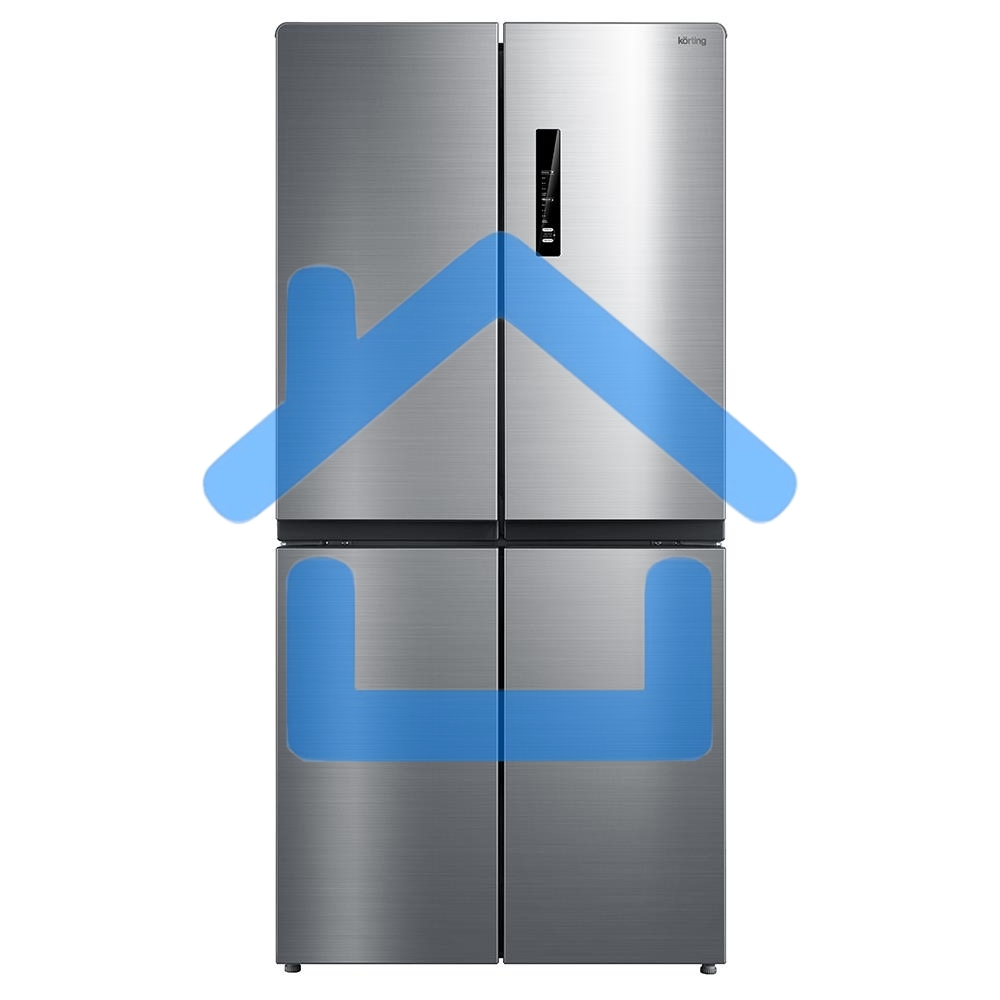 Холодильник Korting KNFM 81787 X нержавеющая сталь трехкамерный 303/153л морозилка сбоку, No Frost, Side by Side