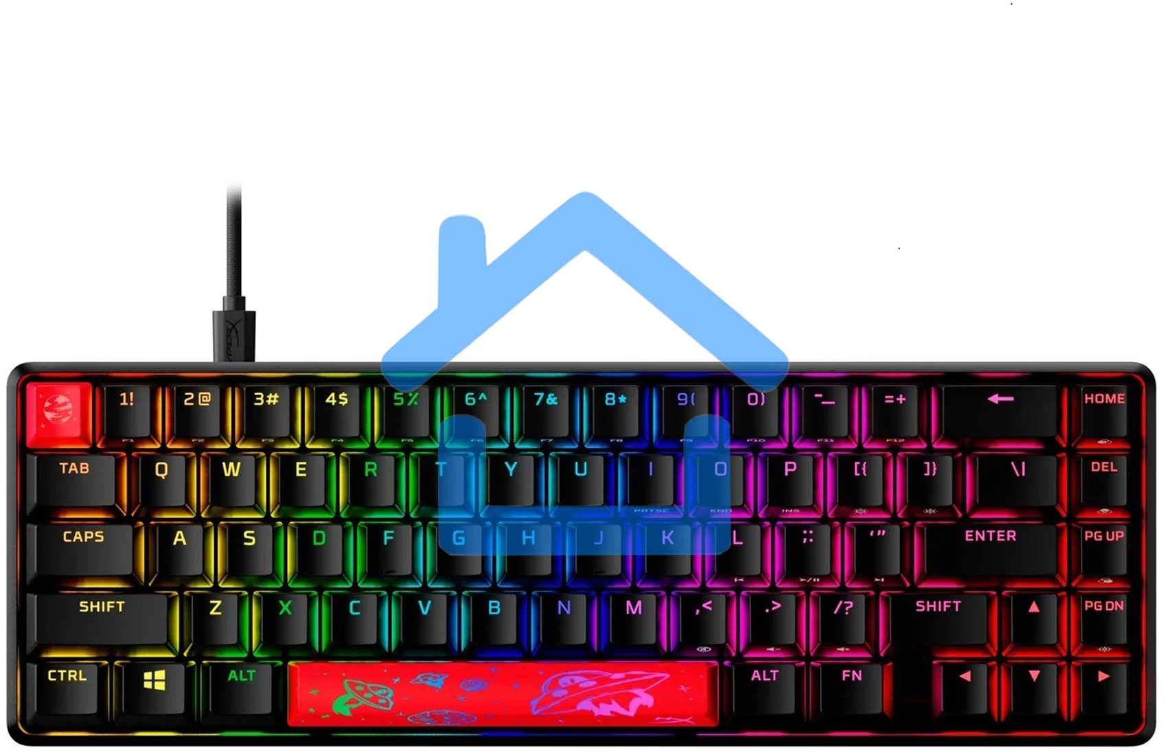 Клавиатура игровая HyperX Alloy Origins 65 (RUS) черный