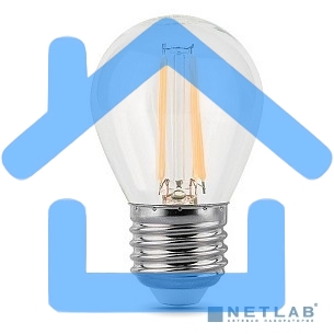 Лампа светодиодная Filament Шар E27 9Вт 4100К GAUSS 105802209