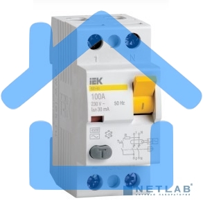 Выключатель дифференциального тока (УЗО) 2п 32А 30мА тип AC ВД1-63 ИЭК MDV10-2-032-030
