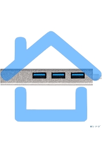 Хаб USB (концентратор) ExeGate DUB-4 (кабель-адаптер USB3.0 --> 4xUSB3.0, Plug&Play, серебристый)