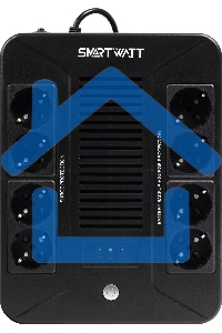 Источник бесперебойного питания SMARTWATT UPS SAFE PRO 800, 800/480 ВА/Вт, напольный/настенный, линейно-интерактивный, LED индикация, Shuko CEE7/4 - 8 шт. (4 шт. с резервным питанием, 4 шт. - сетевой фильтр)