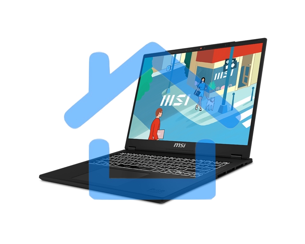Ноутбук Modern 14H Core i5-13420H 14” 16:10 FHD+ (1920x1200), 60Hz IPS DDR4 16Gb*1 Iris Xe Graphics 512Gb SSD 3cell (53.8Whr) 1.6kg Single backlight (White) Win11 Pro,1y Black KB Eng/Rus