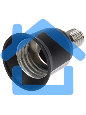 Переходник цокольный E14-E27 черный Rexant