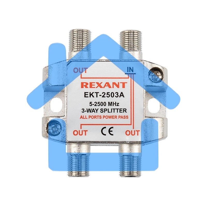 Делитель ТВ х 3 под F разъем 5-2500 МГц 