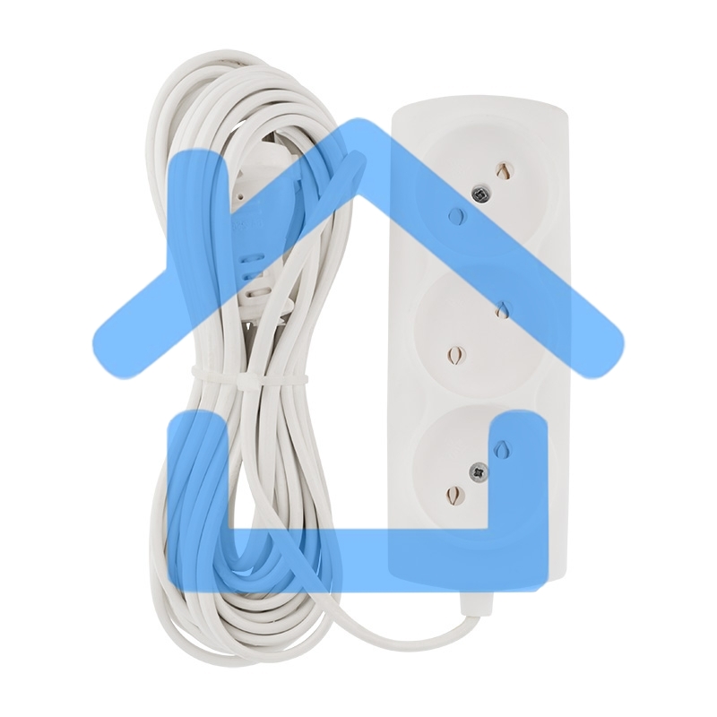 Удлинитель PROconnect STANDARD 3 гнезда, 7 м, 2х0.75 мм², б/з, белый