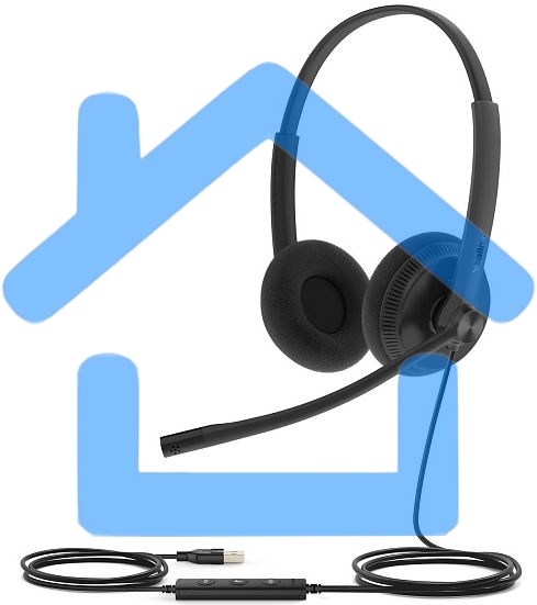 Гарнитура проводная Yealink UH34 Lite Dual UC