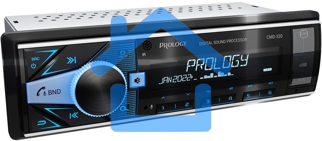 Автомагнитола Prology CMD-320 1DIN 4x55Вт