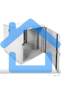 Шкаф телеком. настенный разборный 12U (600х650) дверь стекло,цвет черный (ШРН-Э-12.650-9005) (1коробка)
