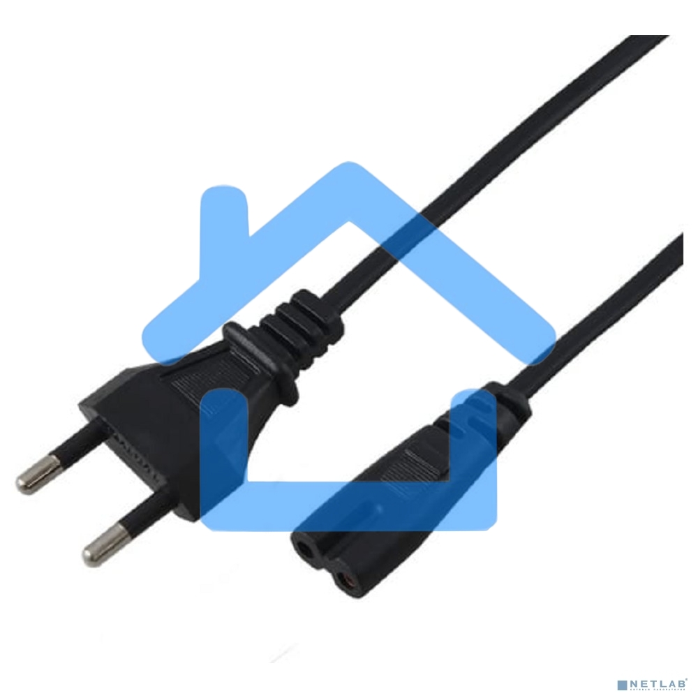 Шнур сетевой, вилка - евроразъем С7, кабель 2x0,5 мм², длина 1,8 метра (PE пакет) Rexant