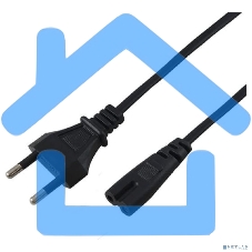 Шнур сетевой, вилка - евроразъем С7, кабель 2x0,5 мм², длина 1,8 метра (PE пакет) Rexant