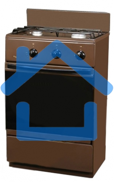 Плита газовая Flama CG 3202 B коричневый, конфорок 2 шт, духовка 30 л, 50 см x 85 см x 35 см