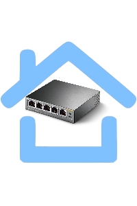 Коммутатор TP-Link SMB TL-SF1005P 5-портовый 10/100 Мбит/с настольный коммутатор с 4 портами PoE 