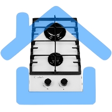 Газовая варочная панель LEX GVG 321 белый4000Вт 2 комфорки белый