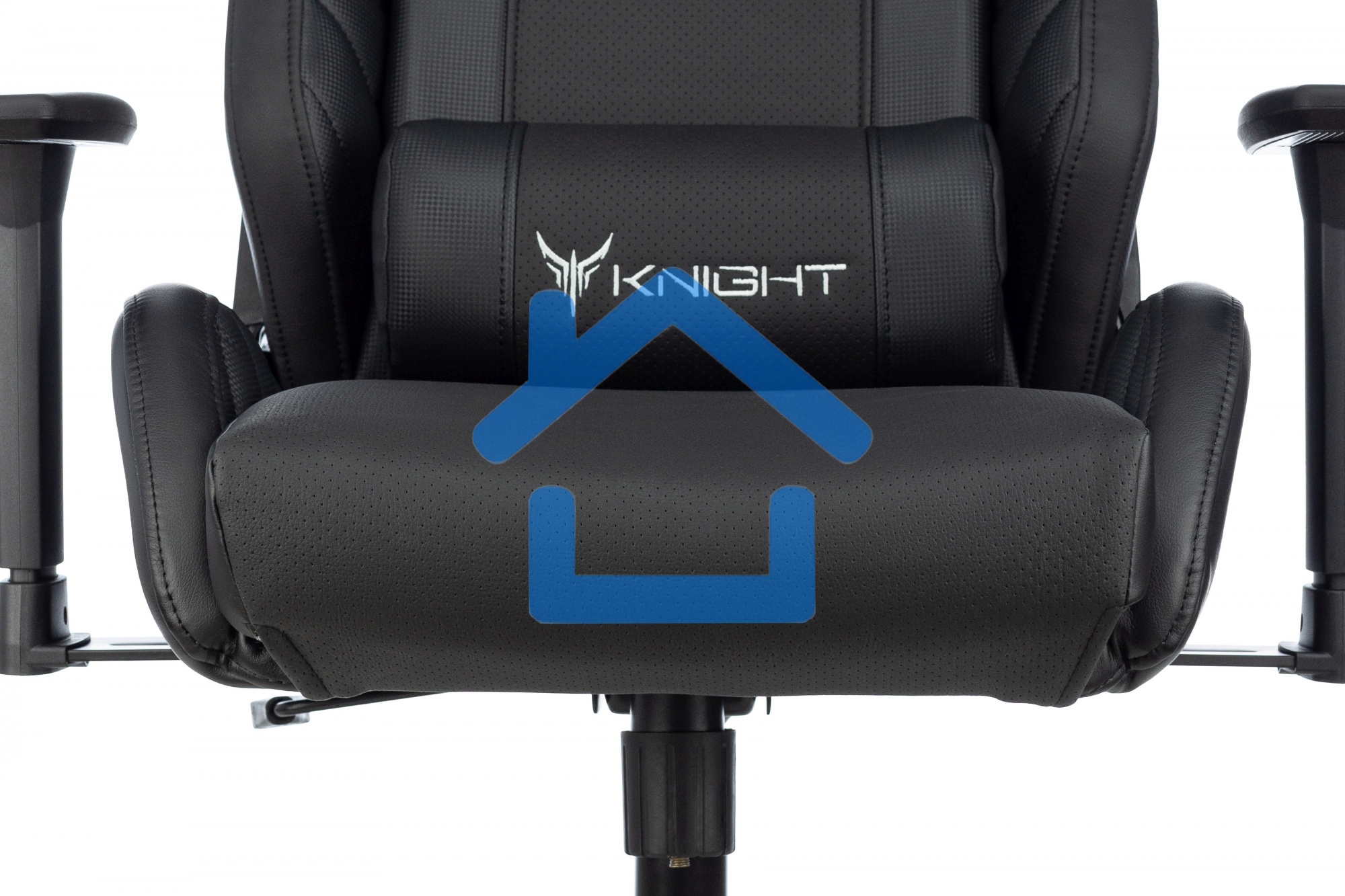 Кресло игровое Knight Thunder 5X черный эко.кожа крестов. металл