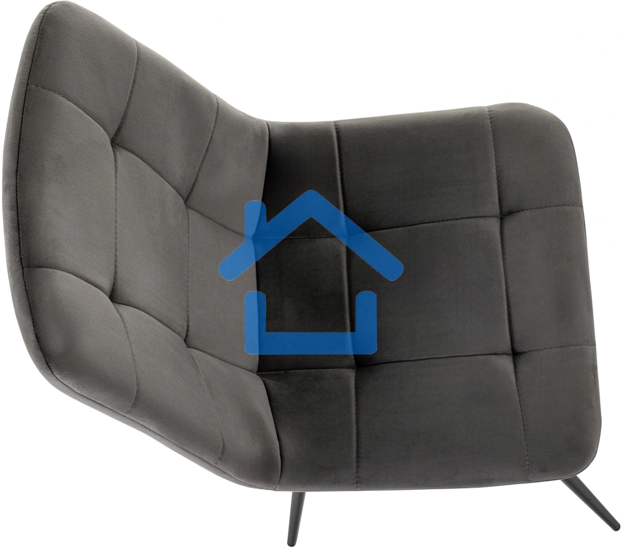 Стул для дома Бюрократ CH-K1_2 комплект 2шт т.серый Holland 18 металл черный на ножках (CH-K1_1/HL18_2)