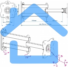 Кронштейн для телевизора Kromax DIX-15 черный 15