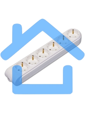 Колодка удлинителя 6-м с заземл. защ. шторки Makel N6210000