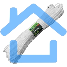 Шнур вязаный полипропиленовый Сибртех 93957 с сердечником, 4 мм, L20 м, 60-70 кгс, Россия, белый