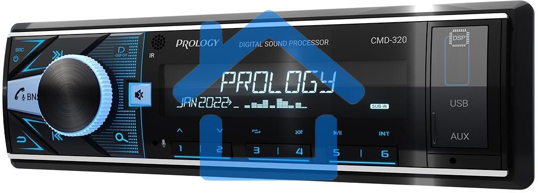 Автомагнитола Prology CMD-320 1DIN 4x55Вт