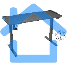 Стол Cactus CS-EDL-GBK столешница МДФ черный, каркас черный