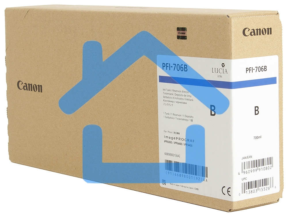 Картридж струйный Canon PFI-706 B синий для iPF8400/9400 (6689B001)