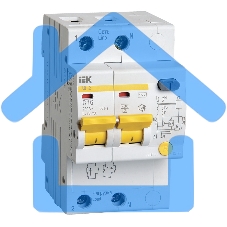 Выключатель автоматический дифференциального тока ИЭК 2п 16А/30мААД-12 MAD10-2-016-C-030 (5)