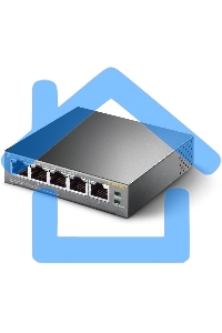 Коммутатор TP-Link SMB TL-SF1005P 5-портовый 10/100 Мбит/с настольный коммутатор с 4 портами PoE 