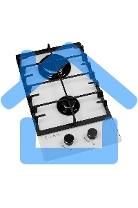 Газовая варочная панель LEX GVG 321 белый4000Вт 2 комфорки белый