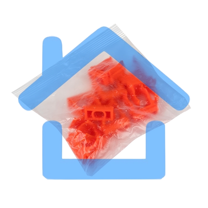 Крепеж-клипса оранжевая d20мм Plast PROxima(10шт)