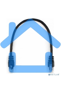 Патч-корд UTP Cablexpert PP6U-0.25M/BK кат.6, 0.25м, литой, многожильный черный