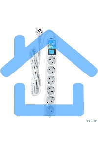 Фильтр-удлинитель PowerCube PRO (SPL(5+1)-16B-P-5М) 5.0 м, LC контур - подавление В/Ч помех, 16А/3,5кВт