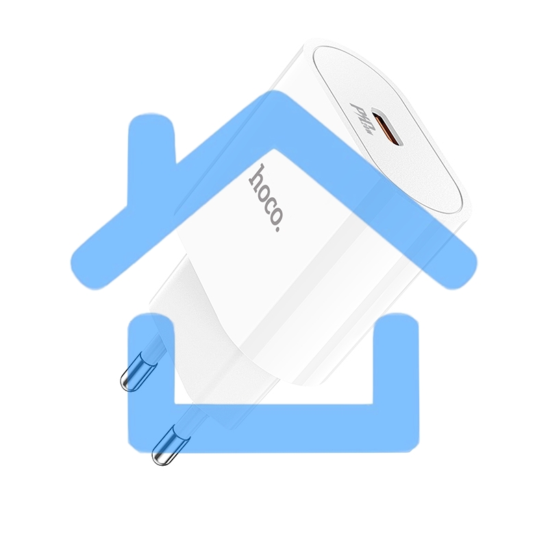 Зарядное устройство Hoco 20Вт, 3А, QC3.0/PD, 1хType-C, C94A, белый, коробка