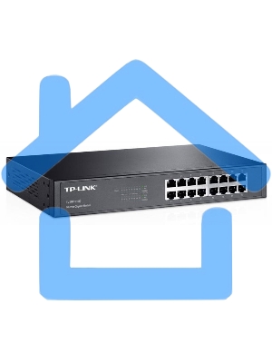 Коммутатор TP-Link SMB TL-SG1016D неуправляемый настольный/19U 16x10/100/1000BASE-T
