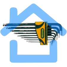 Набор ключей KRAFTOOL 27445-H9industrie длин. шарик cr-mo сталь(s2) hex1.5-10мм 9шт