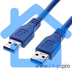 Кабель Gembird/Cablexpert Pro CCP-USB3-AMAM-1M, AM/AM, 1м, экран, синий