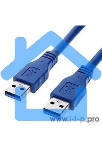 Кабель Gembird/Cablexpert Pro CCP-USB3-AMAM-1M, AM/AM, 1м, экран, синий