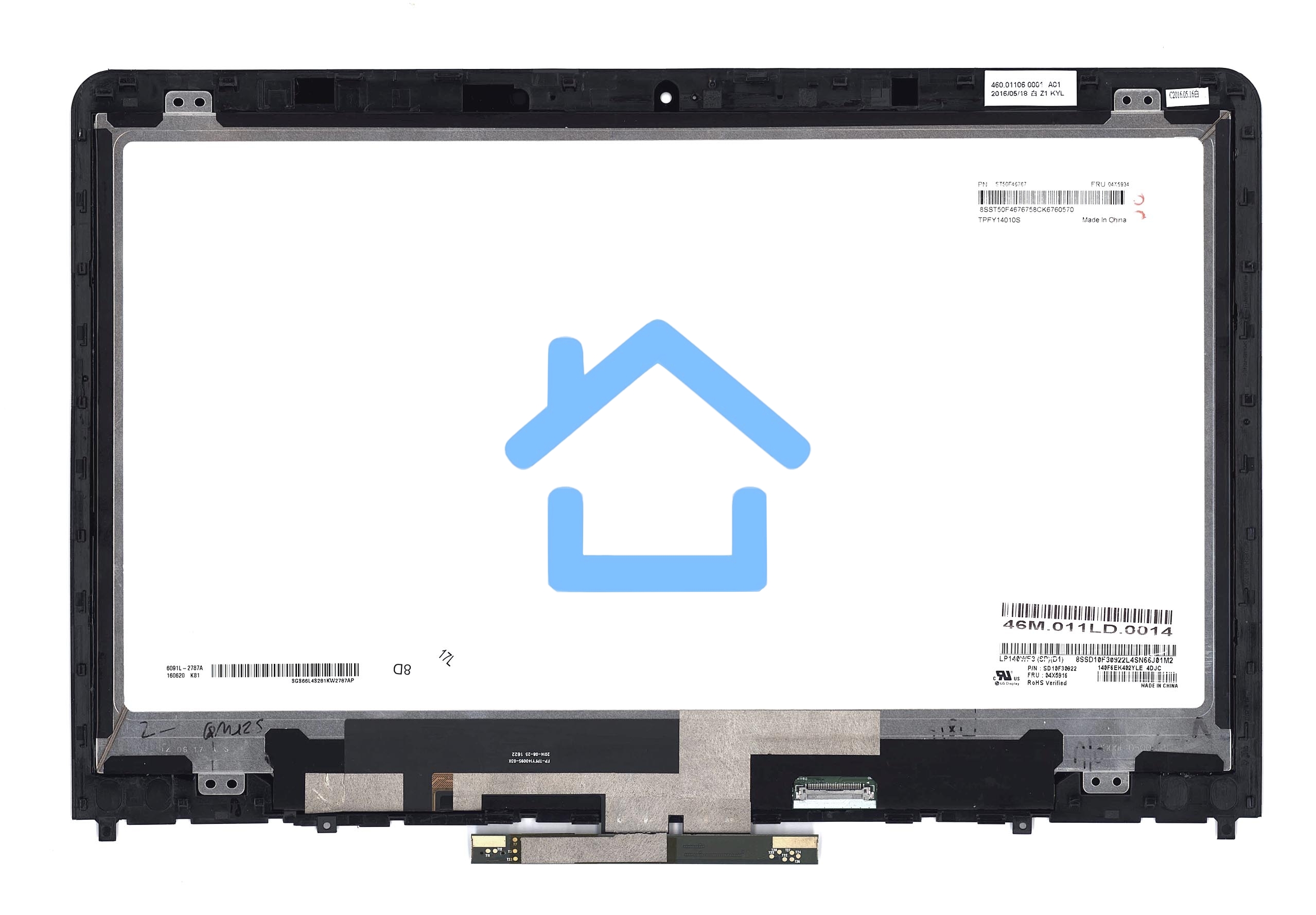 Модуль (матрица + тачскрин) для Lenovo Thinkpad Yoga 14 черный с рамкой