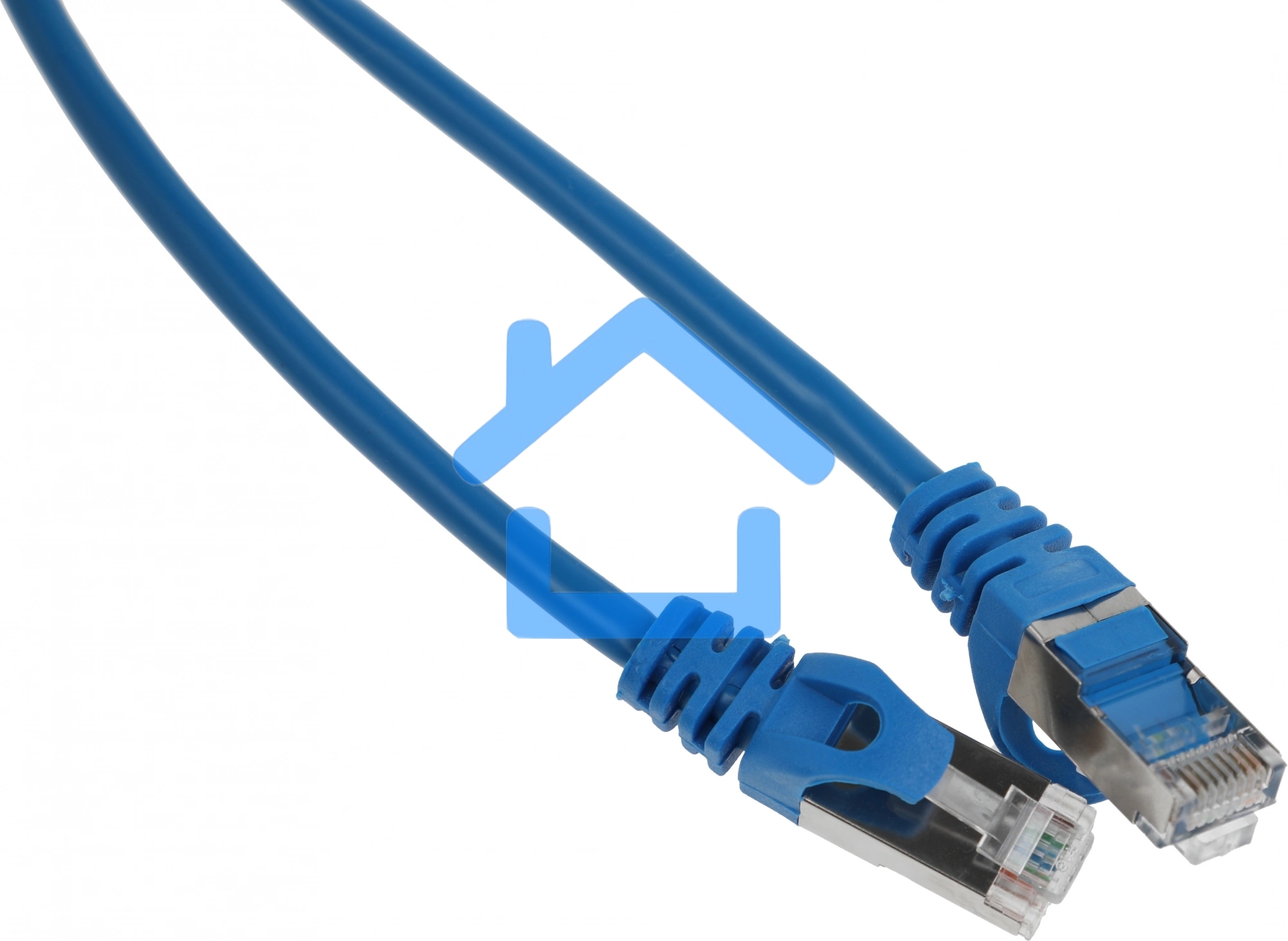 Патч-корд FTP Cablexpert кат.5e, 2м, литой, многожильный (синий)
