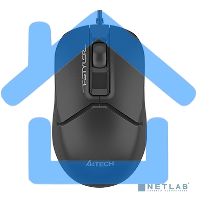 Мышь проводная A4Tech Fstyler FM12ST черный, 1200 dpi, USB, кнопки - 3