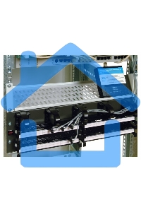 Полка перфорированная консольная 2U, глубина 400 мм, черный (МС-40-9005)