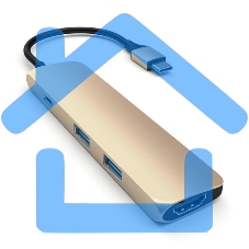 USB адаптер Satechi Slim Aluminum Type-C Multi-Port Adapter with Type-C Charging Port. Интерфейс USB-C. Порты USB Type-C, 2хUSB 3.0, 4K HDMI. золотой.