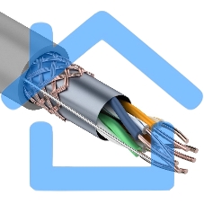 Кабель витая пара Rexant SFTP 4PR 24AWG, CAT5e, бухта 305 м