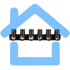 Клеммная колодка винтовая KВ-10 (4-10 мм²), ток 10 A, полипропилен черный, индивидуальная упаковка, 1 шт. Rexant