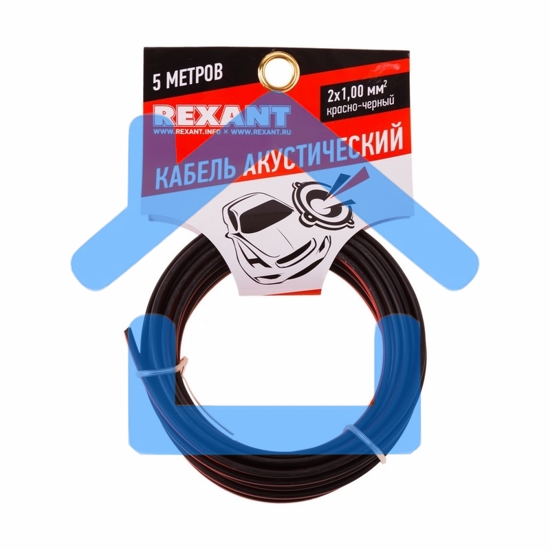 Кабель акустический Rexant 2х1,00 мм², красно-черный, мини-бухта 5 м 01-6105-3-05