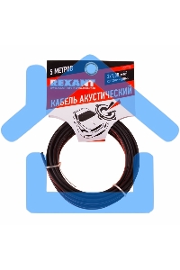 Кабель акустический Rexant 2х1,00 мм², красно-черный, мини-бухта 5 м 01-6105-3-05